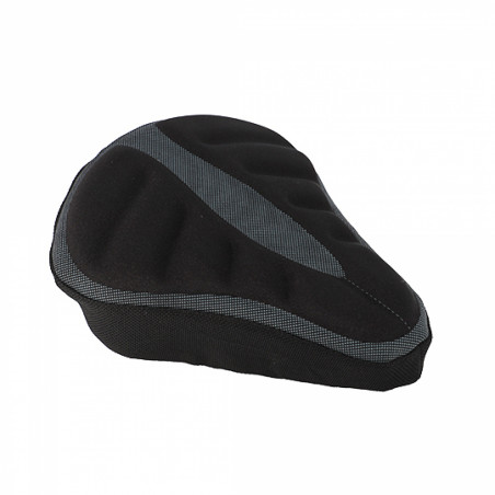 COUVRE SELLE GEL OPTIMIZ  NOIR/BLEU LARGE 280X250MM