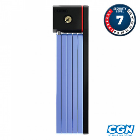 ANTIVOL VELO PLIABLE  A CLE L 80CM ABUS BORDO UGRIP 5700K/80 BLEU   SUPPORT