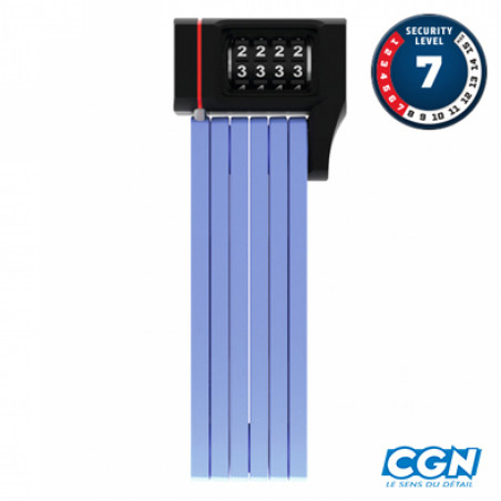 ANTIVOL VELO PLIABLE  A CODE L 80CM ABUS BORDO UGRIP 5700C/80 BLEU   S UPPORT