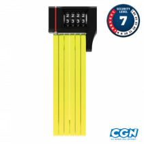 ANTIVOL VELO PLIABLE  A CODE L 80CM ABUS BORDO UGRIP 5700C/80 JAUNE    SUPPORT