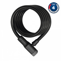 ANTIVOL VELO SPIRAL A CLE D12 X 1.80M ABUS BOOSTER 6512K NOIR AVEC SUPPORT