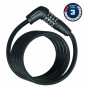 ANTIVOL VELO SPIRAL A CODE D10 X 1.80M ABUS NUMERO 5510C NOIR SANS SUPPORT