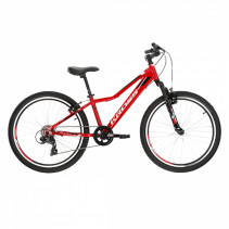 VELO VTT ENFANT 24" GARCON SEMI RIGIDE KROSS HEXAGONE JR 1.0 M ALUMINIUM ROUGE/BLANC/NOIR