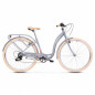 VELO VILLE 28" FEMME LEGRAND LILLE 2 D TAILLE M (17") ALUMINIUM GRIS/ROSE BRILLANT