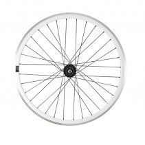 Roue fixie 700 ar ecrou axe plein jante blanc mach1 430. moyeu noir flip/flop 16dts