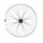 Roue fixie 700 ar ecrou axe plein jante blanc mach1 430. moyeu noir flip/flop 16dts