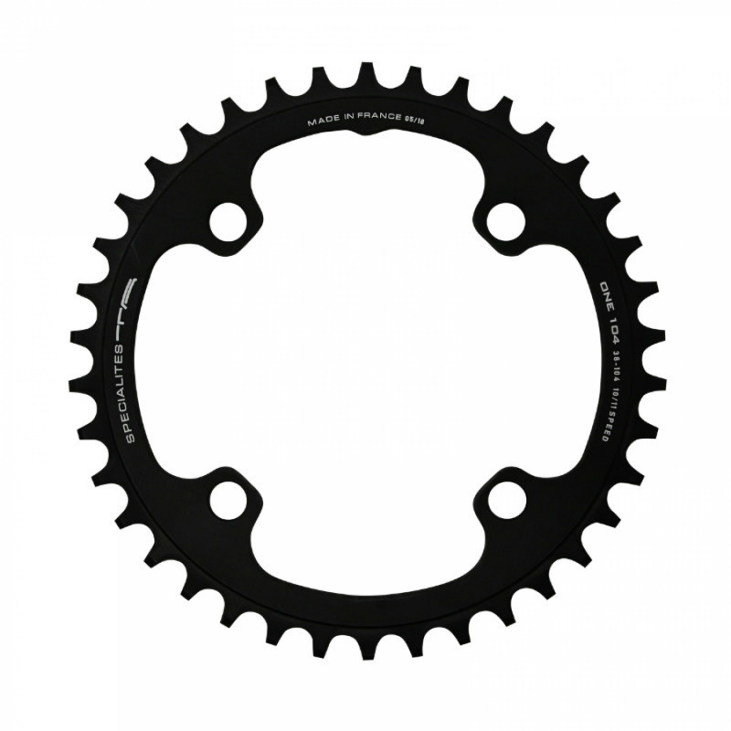 PLATEAU VTT 4BRA D.104 TA ONE 38DTS MONO NOIR MAT ALU POUR SHIMANO - SRAM - RACE FACE - FSA 10-11-12V.