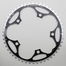 PLATEAU ROUTE 5BRA D.130 STRONGLIGHT 50DTS EXTERIEUR NOIR ALU 7075 TYPE SHIMANO  9-10V.