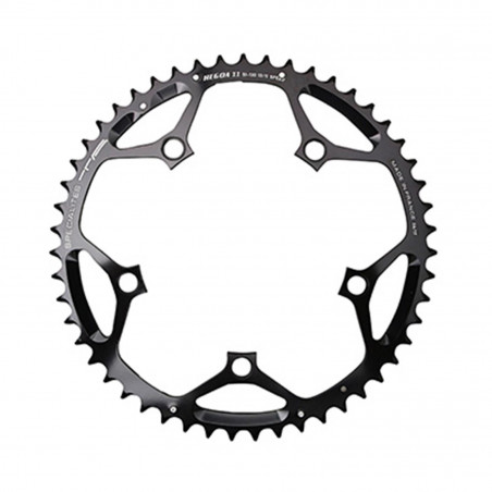 PLATEAU ROUTE 5BRA D.130 TA HEGOA 50DTS EXTERIEUR NOIR ALU 7075 TYPE SHIMANO 10-11V.