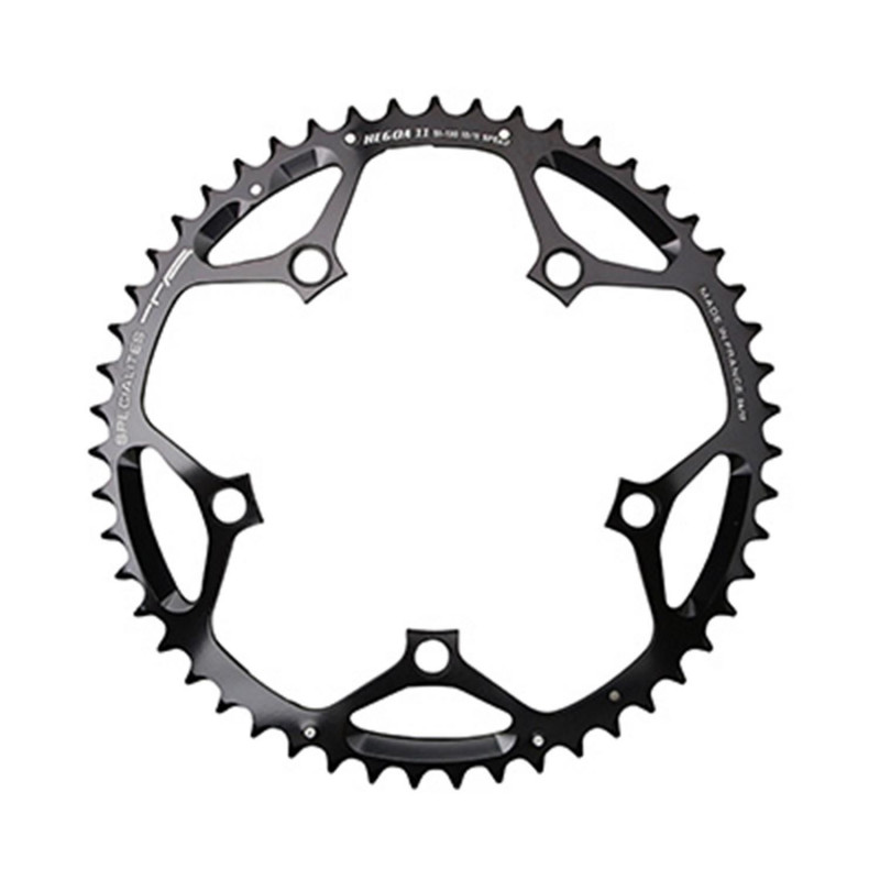 PLATEAU ROUTE 5BRA D.130 TA HEGOA 51DTS EXTERIEUR NOIR ALU 7075 TYPE SHIMANO 10-11V.