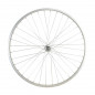 Roue velo urbain 650 x 35b ar ecrou axe plein jante alu argent rl a visser 5/6/7v 36t