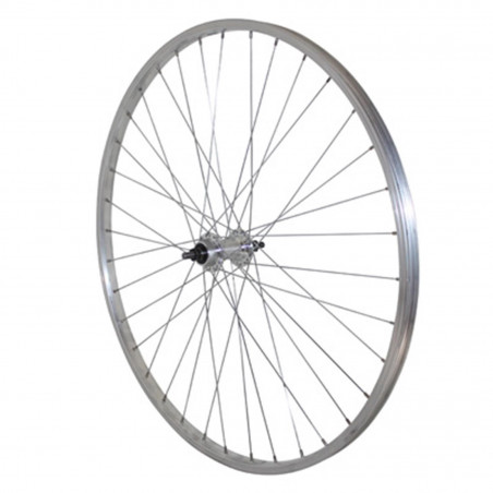 Roue vtc-city 700x28-35 arriere alu moy alu axe plein rl 1v. (vendu avec ecrou 10x100 largeur interieure 18.5mm -exterieure