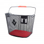 PANIER AV A CLIPS ACIER MAILLE XXL NOIR 340X250X260 (FIXATION MTS3-EBIKE CINTRE 22/25.4/3
