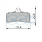 PLAQUETTE FREIN VTT 36 CLARKS ADAPT. SHIMANO SAINT/ZEE M640/810/820 4 PISTONS (PR) ORGANIQ