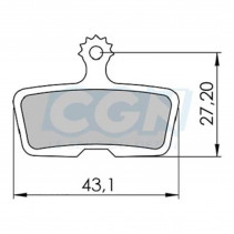 Plaquette frein vtt 02 clarks organique adapt. avid code (2011/2014) code r (pr)