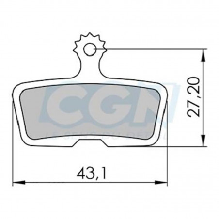 Plaquette frein vtt 02 clarks organique adapt. avid code (2011/2014) code r (pr)