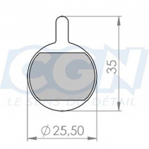 Plaquette frein vtt 32 clarks adapt. promax 320/400/610j/50j/700 (pr) organique