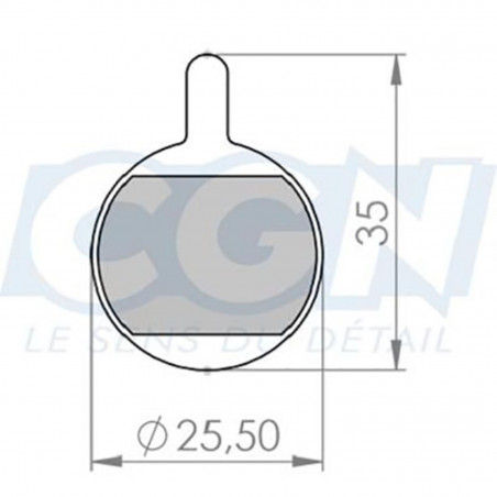 Plaquette frein vtt 32 clarks adapt. promax 320/400/610j/50j/700 (pr) organique