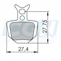 Plaquette frein vtt 13 clarks sintered adapt. formula oro (pr)