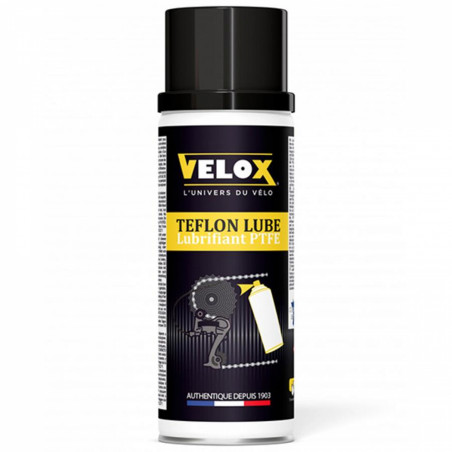 HUILE/LUBRIFIANT CHAINE VELOX TEFLON/TPFE LUBE TOUTE CONDITION  (AEROSOL 200 ML)