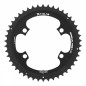 PLATEAU ROUTE 4BRA D.110 POUR SHIMANO ULTEGRA R8100-8170 DURA-ACE R9200-9270 105 R7100 TA X110 52DTS EXTERIEUR NOIR 12V.