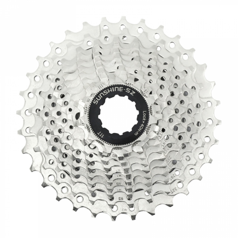 Cassette 11v. shine 11-32 pour Shimano-Sram route argent (vendu en boite)   (11-12-13-14-15-17-19-21-24-28-32)