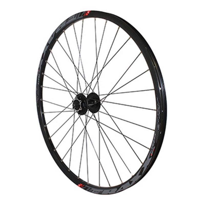 Roue vtt 27.5" traxx21 disc avant noir oeillet moy Shimano m475 6trous noir ray. noir (tubeless ready)