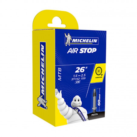 Chambre a air velo 26 x 1.50-2.10 Michelin c4 valve presta 60mm 198g