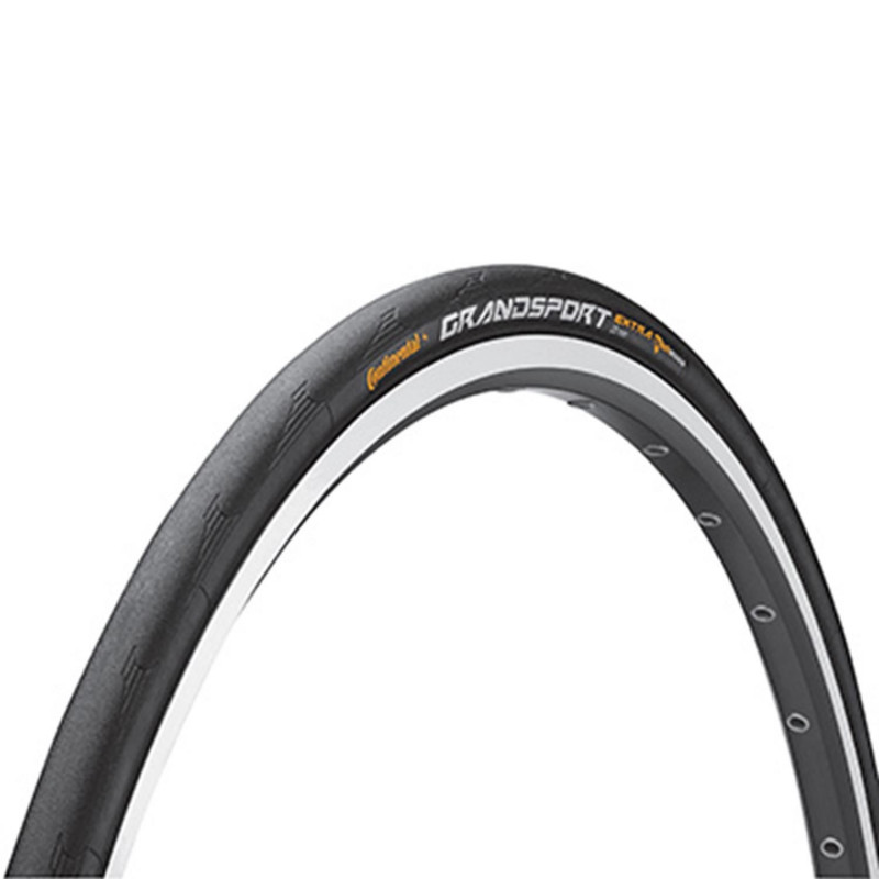 PNEU ROUTE 700 X 25 CONTINENTAL GRAND SPORT EXTRA NOIR RENFORT VECTRAN (AVEC 2 SOUS-COUCHES ANTI-CREVAISON IDEAL POUR L'HIVER)