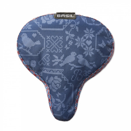 COUVRE SELLE VELO BASIL BOHEME BLEU INDIGO (28x23cm) WATERPROOF