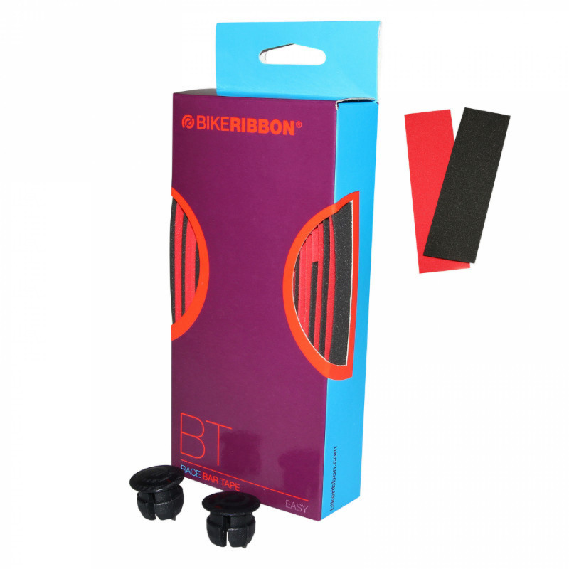 Ruban de guidon Bike Ribbon 2tone rouge-noir