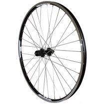 Roue vtt 27.5" combo arriere noir renforce v-brake moyeu Shimano rm66 pour Shimano-Sram 11-10-9v. (compatible disc centerlock)