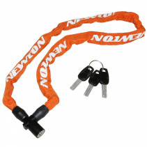 ANTIVOL VELO CHAINE A CLE NEWTON ORANGE DIAM 4mm L 75cm AVEC ANTIVOL