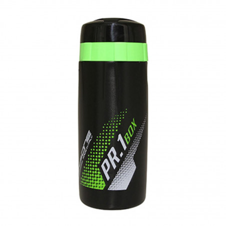 Bidon porte outil race one noir-vert avec double bouchon (hauteur 200mm)