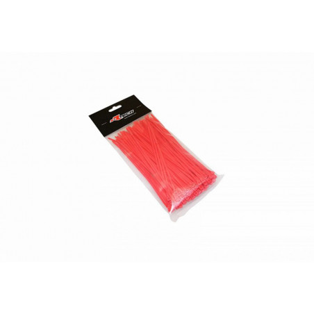 COLLIER DE SERRAGE NYLON TYPE RILSAN 3,6x180mm ROUGE (VENDU PAR 100)