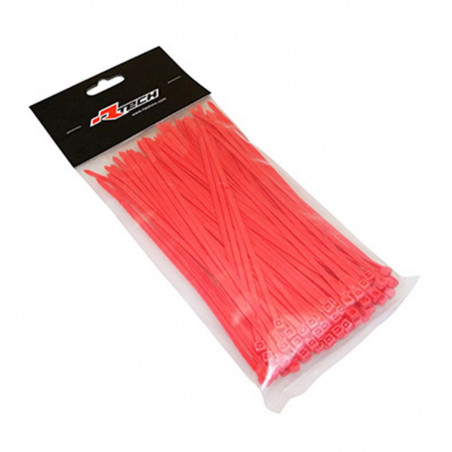 COLLIER DE SERRAGE NYLON TYPE RILSAN 3,6x180mm ROUGE (VENDU PAR 100)