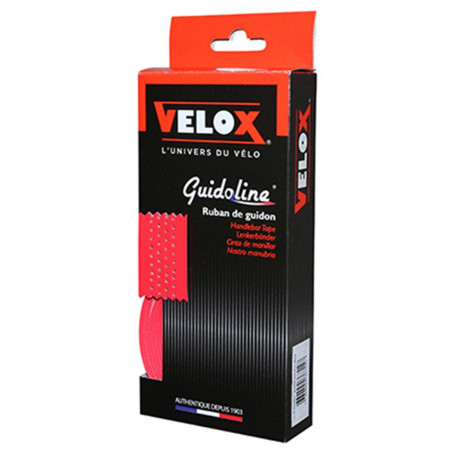 Ruban de guidon Velox gloss perfore rouge brillant