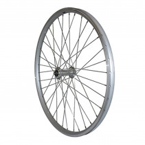 Roue vtt 24" avant alu argent double paroi moy alu blocage