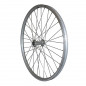 Roue vtt 24" avant alu argent double paroi moy alu blocage