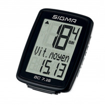 Compteur Sigma bc 7.16 a fil noir (7 fonctions)