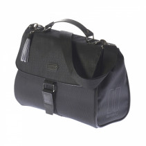 SAC A MAIN VELO BASIL NOIR WATERPROOF 6L LIVRE SANS FIXATION CLIP COMPATIBLE BASIL-KLICKFIX FIXATION VAE-E-BIKE BASIL