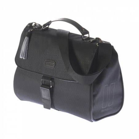 SAC A MAIN VELO BASIL NOIR WATERPROOF 6L LIVRE SANS FIXATION CLIP COMPATIBLE BASIL-KLICKFIX FIXATION VAE-E-BIKE BASIL