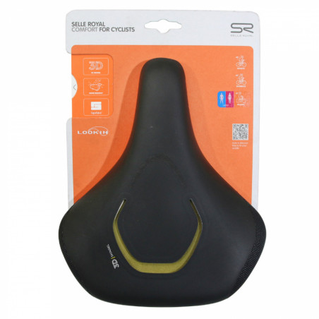 SELLE ROYAL LOISIR LOOKIN HOMME NOIR 282x185mm (GEL VISIBLE)