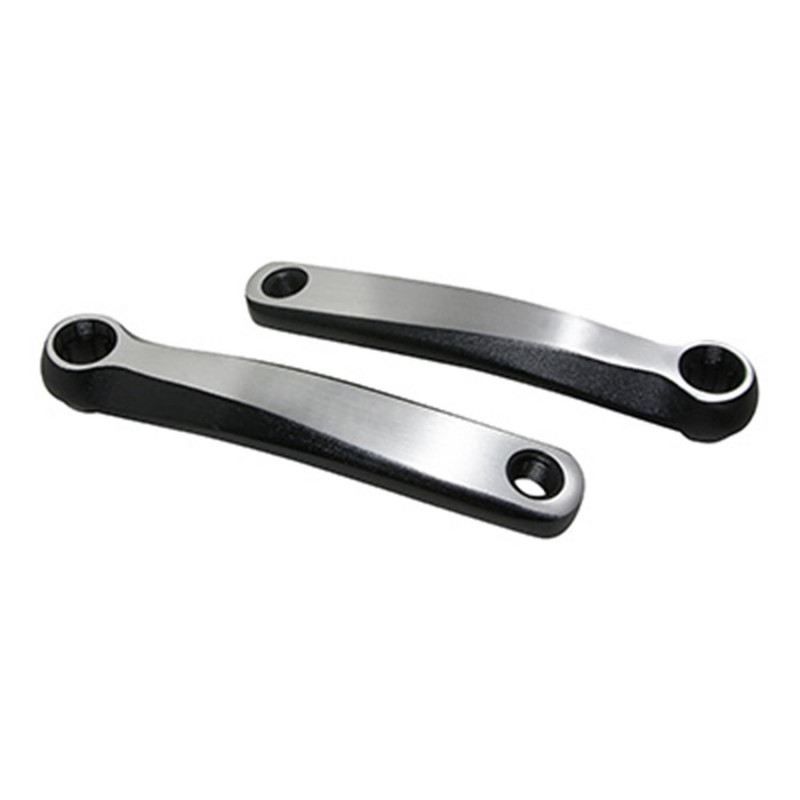 MANIVELLE DROITE   GAUCHE STRONGLIGHT MAGAN2 170mm NOIR-ARGENT ISIS POUR BOSCH-BROSE (DEPORT 10mm)