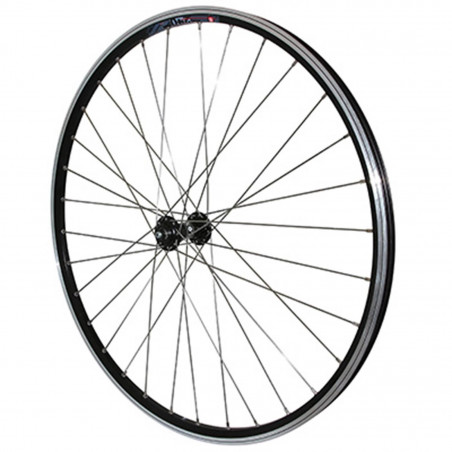 Roue vtc 700x35 avant m240 alu noire renforce moy miche magnum noir blocage special loueur (jante double paroi avec