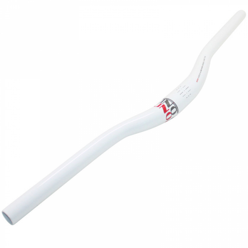 CINTRE VTT DEMI RELEVE UNO ALU GRADE2.0 BLANC 31,8 LARGEUR 610MM HAUTEUR 25mm