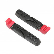 Patin de frein route Newton noir-rouge pour Shimano-Campagnolo veloce-potenza nouvelle generation (paire)