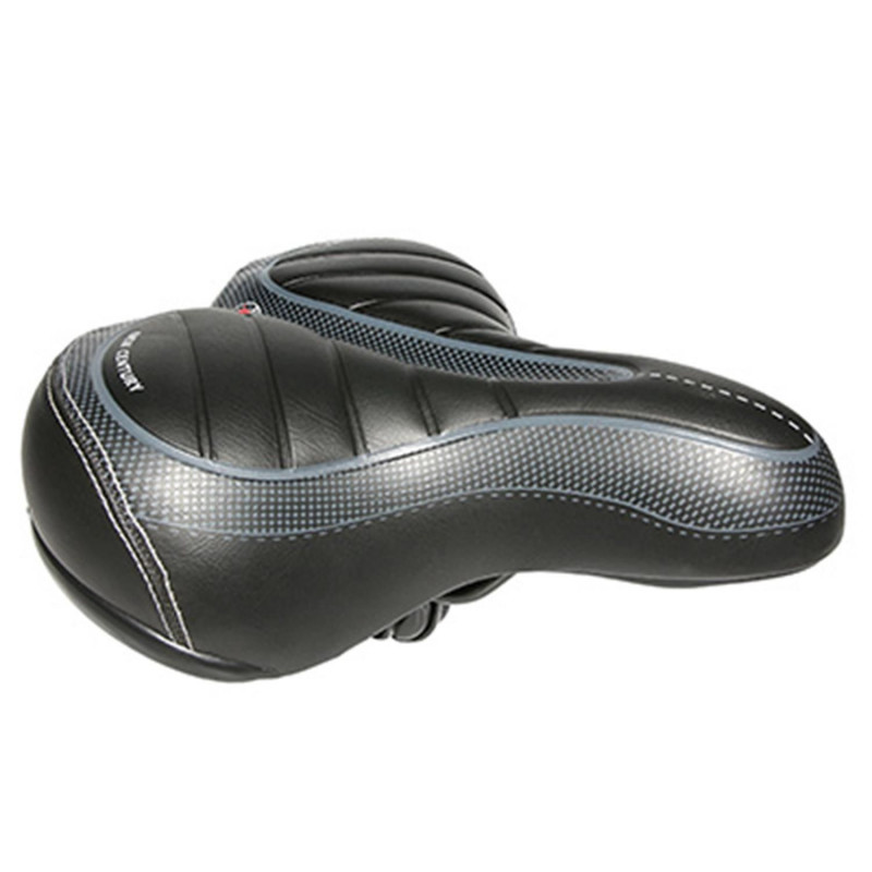 SELLE XINDA CITY NEW CENTURY NOIR MAXI CONFORT DESSUS THERMO-FORME 250x210mm RAIL ACIER