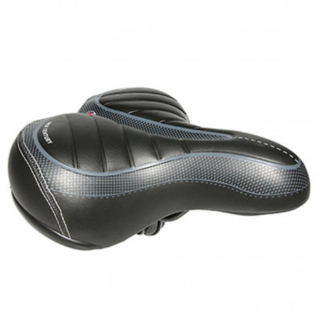 SELLE XINDA CITY NEW CENTURY NOIR MAXI CONFORT DESSUS THERMO-FORME 250x210mm RAIL ACIER