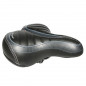 SELLE XINDA CITY NEW CENTURY NOIR MAXI CONFORT DESSUS THERMO-FORME 250x210mm RAIL ACIER